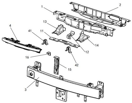 Automobile front upper component assembly structure