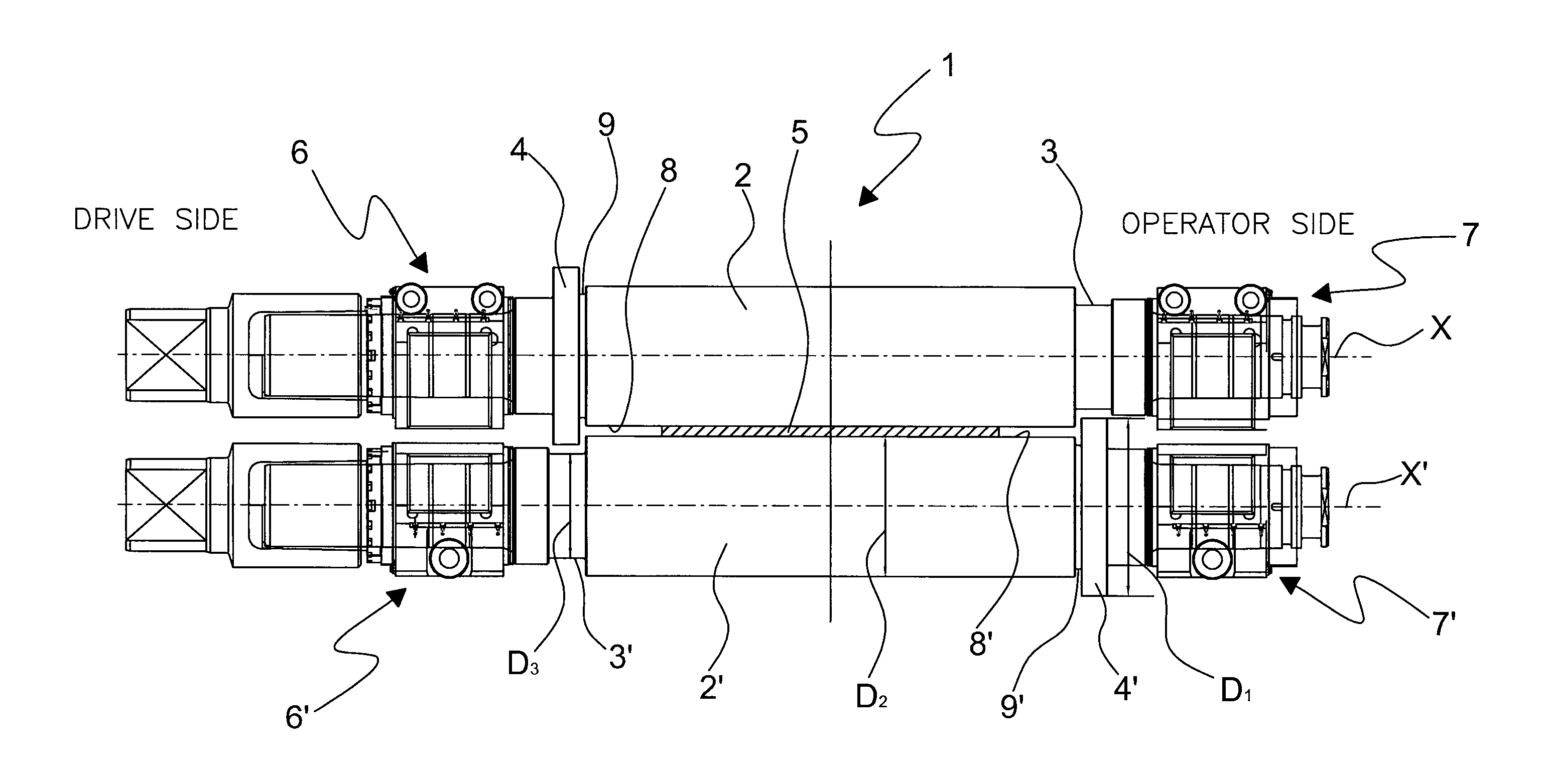 Zeroing system of a rolling stand