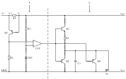 Over-current protection circuit of intrinsically safe power supply