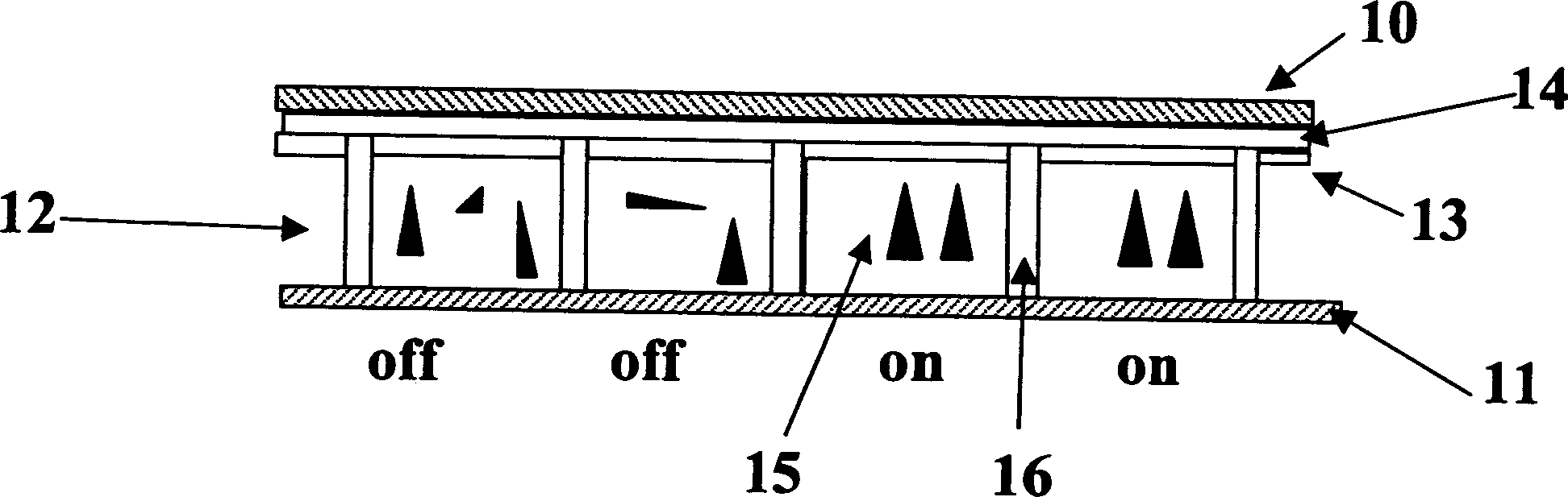 Transmissive or reflective liquid crystal display and novel process for its manufacture