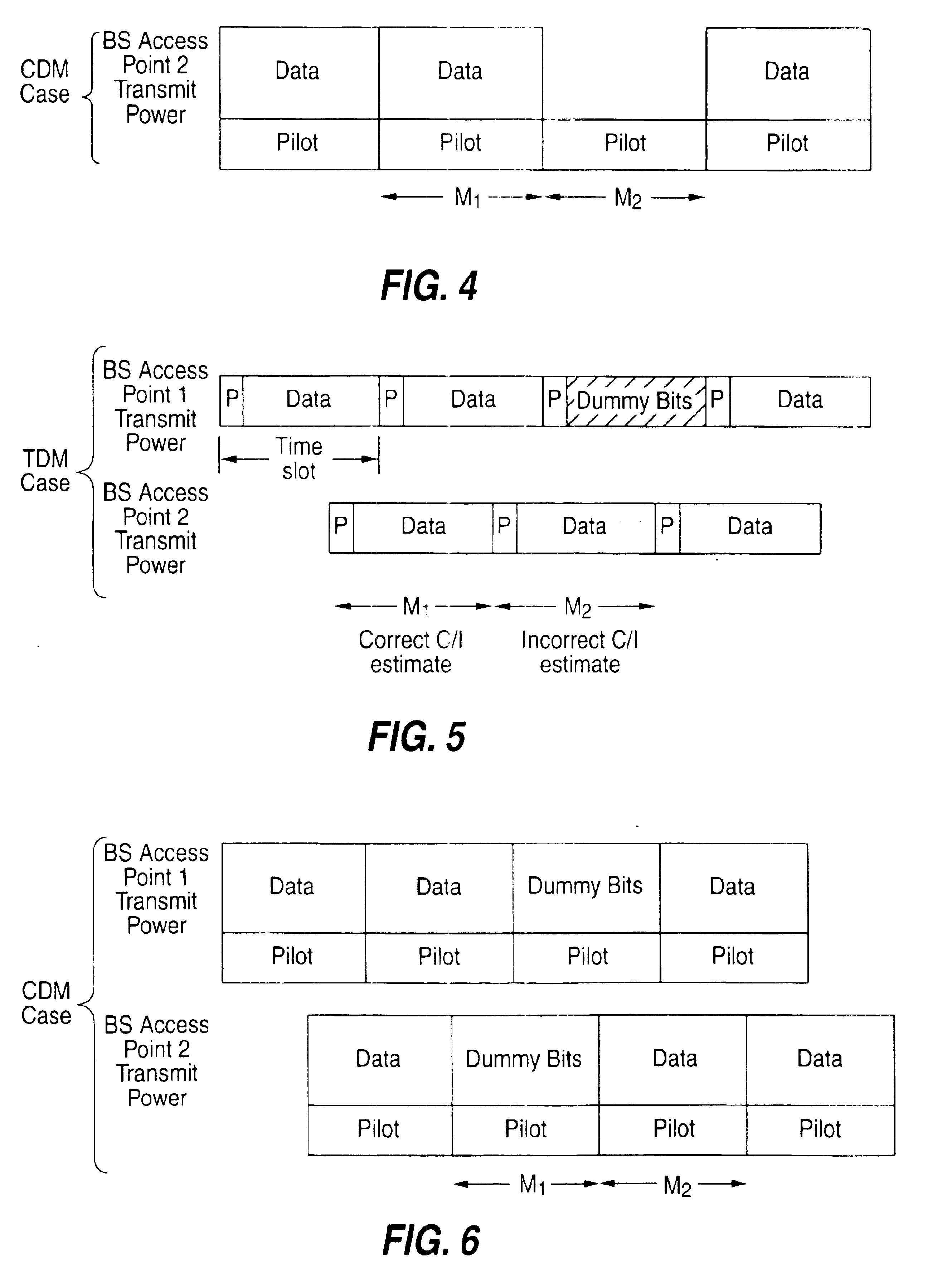 Power control in a radio data communication system adapted using transmission load