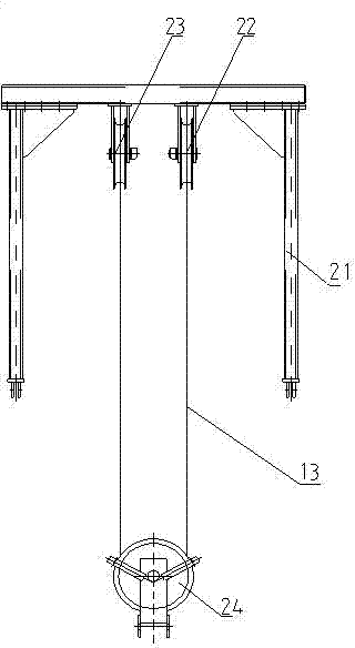 Structure capable of mounting and dismounting balancing weight automatically by tower crane