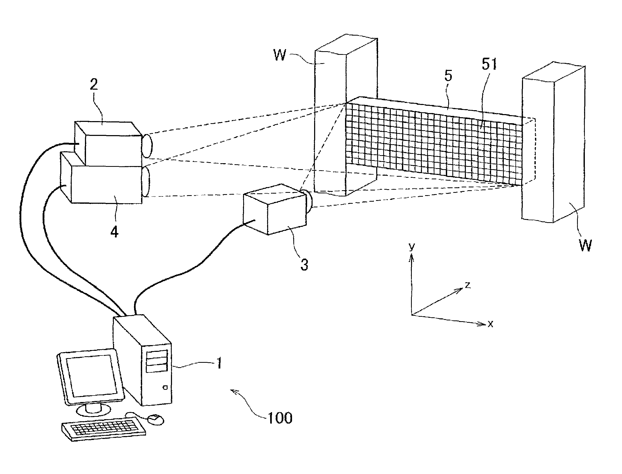 Strain measurement apparatus, linear expansion coefficient measurement method, and correction coefficient measurement method for temperature distribution detector