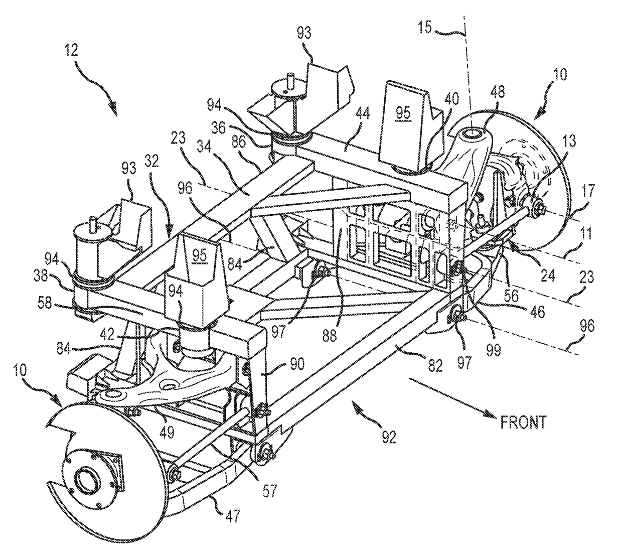 Suspension systems, wheel spindle assemblies, and methods of retrofitting wheel spindles