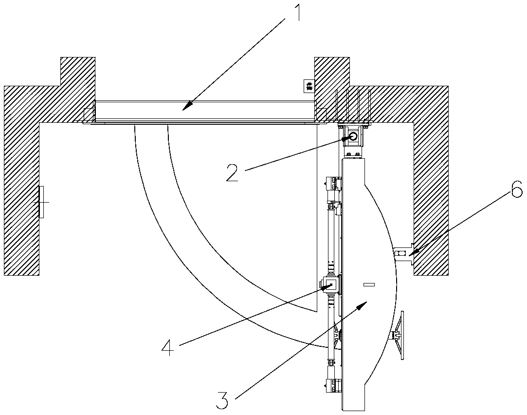 Executing mechanism and control method for protective door with both hand and electric functions