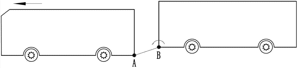 Hinged system of low-floor hinged type train or coach