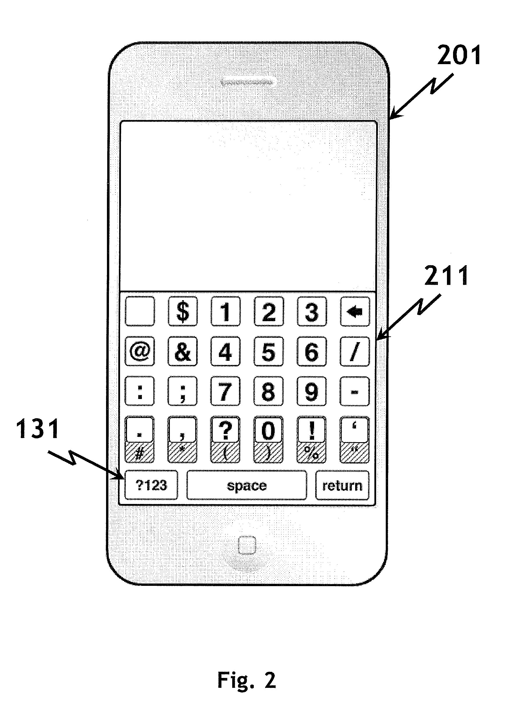 Alphanumeric keypad for touch-screen devices