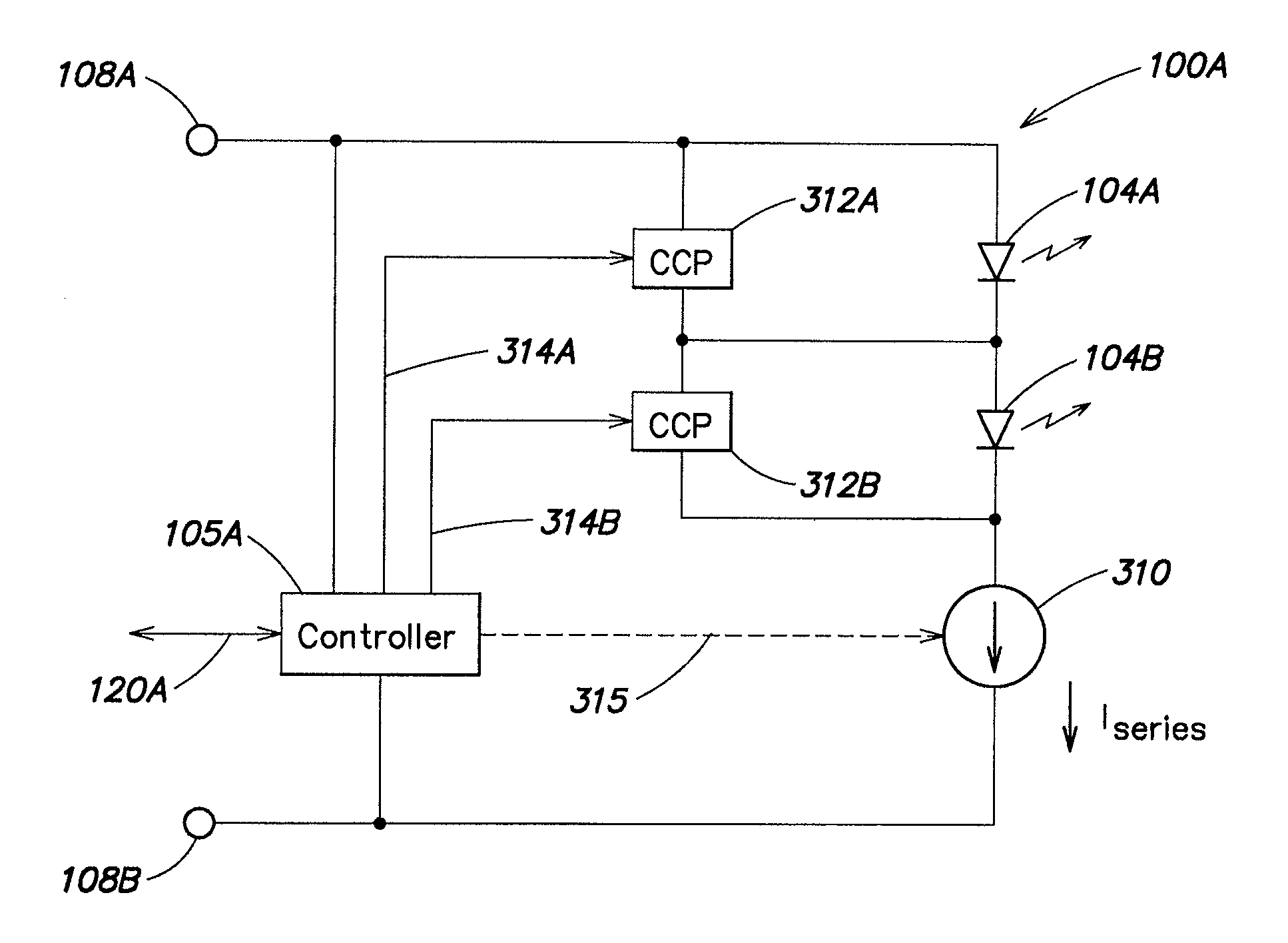 Methods and apparatus for controlling series-connected LEDs
