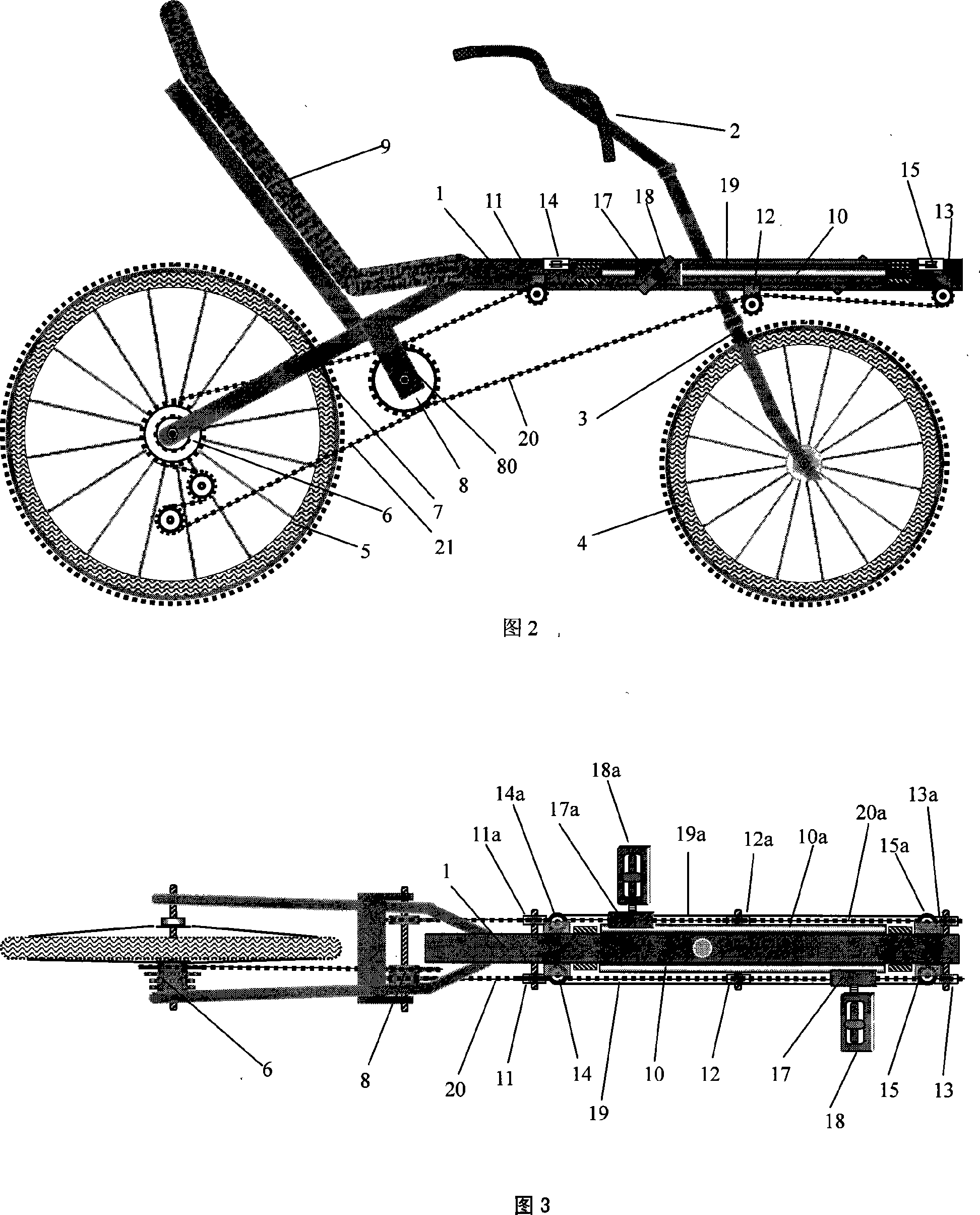 Slide-rail straight-riding type bicycle
