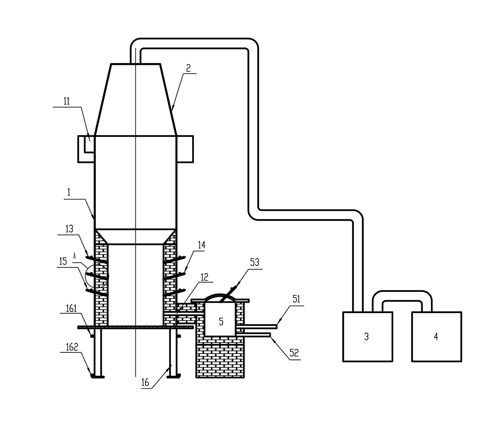Gas smelting furnace and smelting method using gas