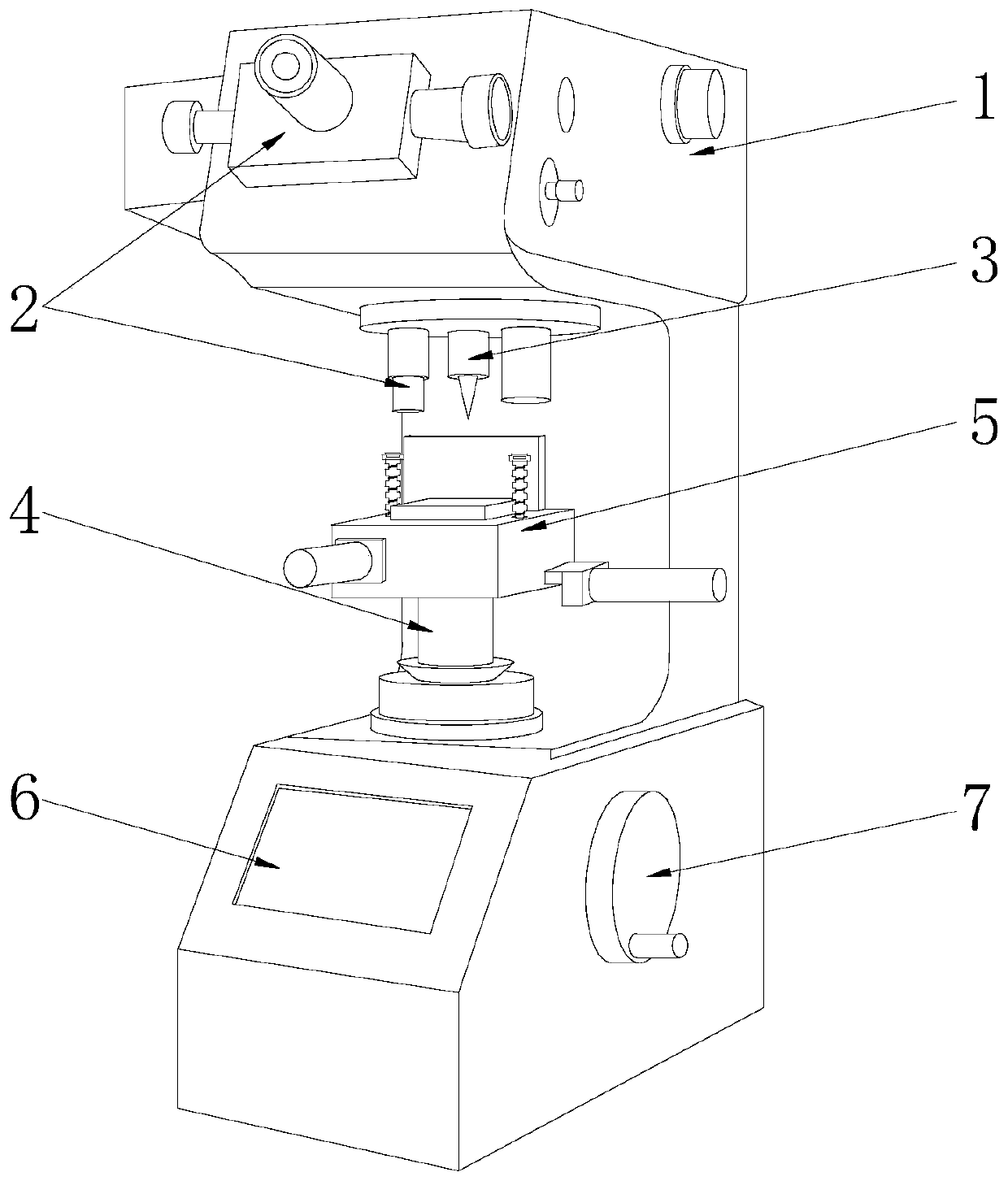 Integral hardness measurement device for building detection