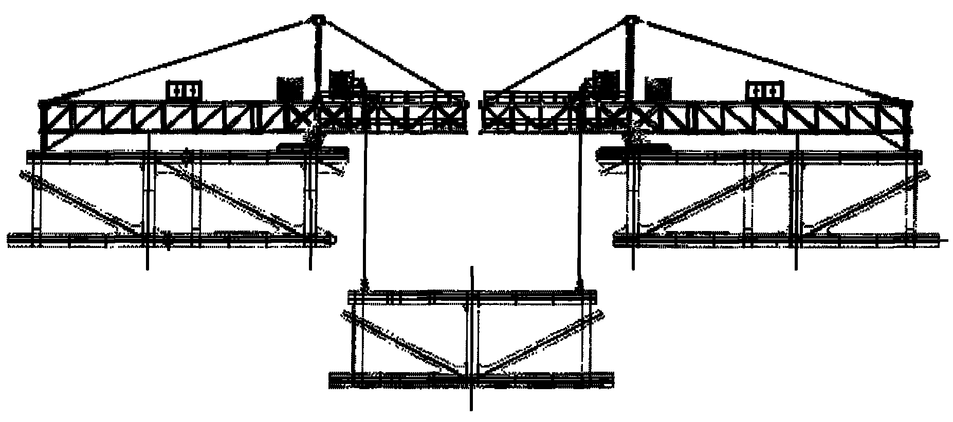 Integral welding closure method for large orthotropically combined steel truss bridge