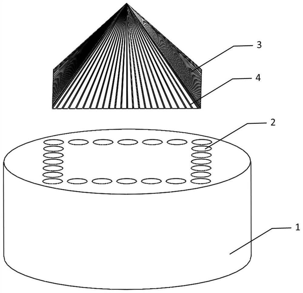 Pyramid-shaped solar photo-thermal evaporator and preparation method thereof