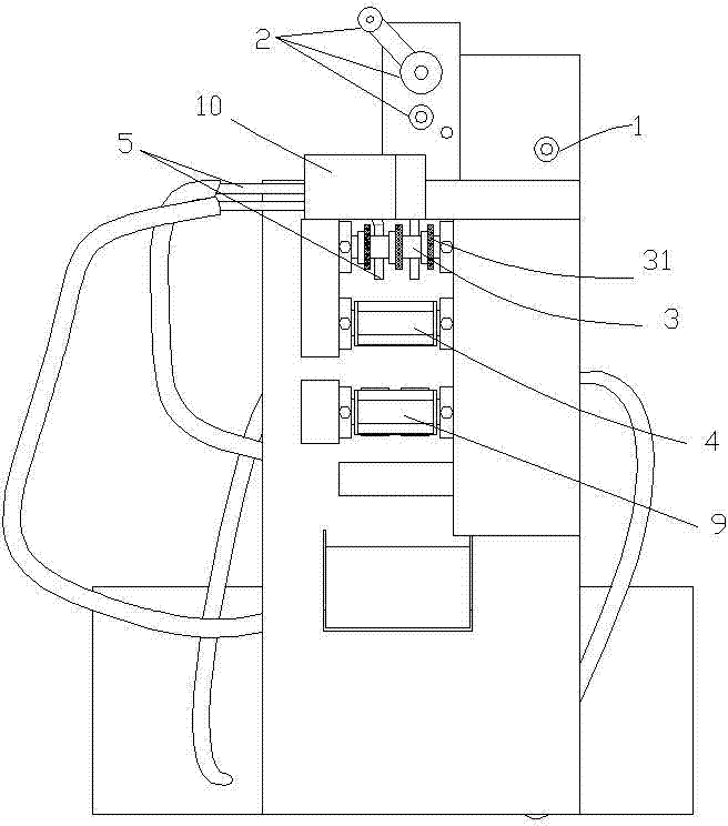 Film packing machine for double-component material