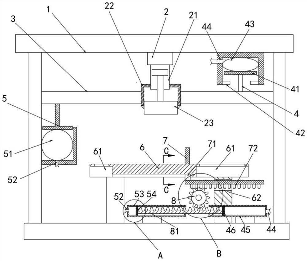 A red brick embossing auxiliary device for construction