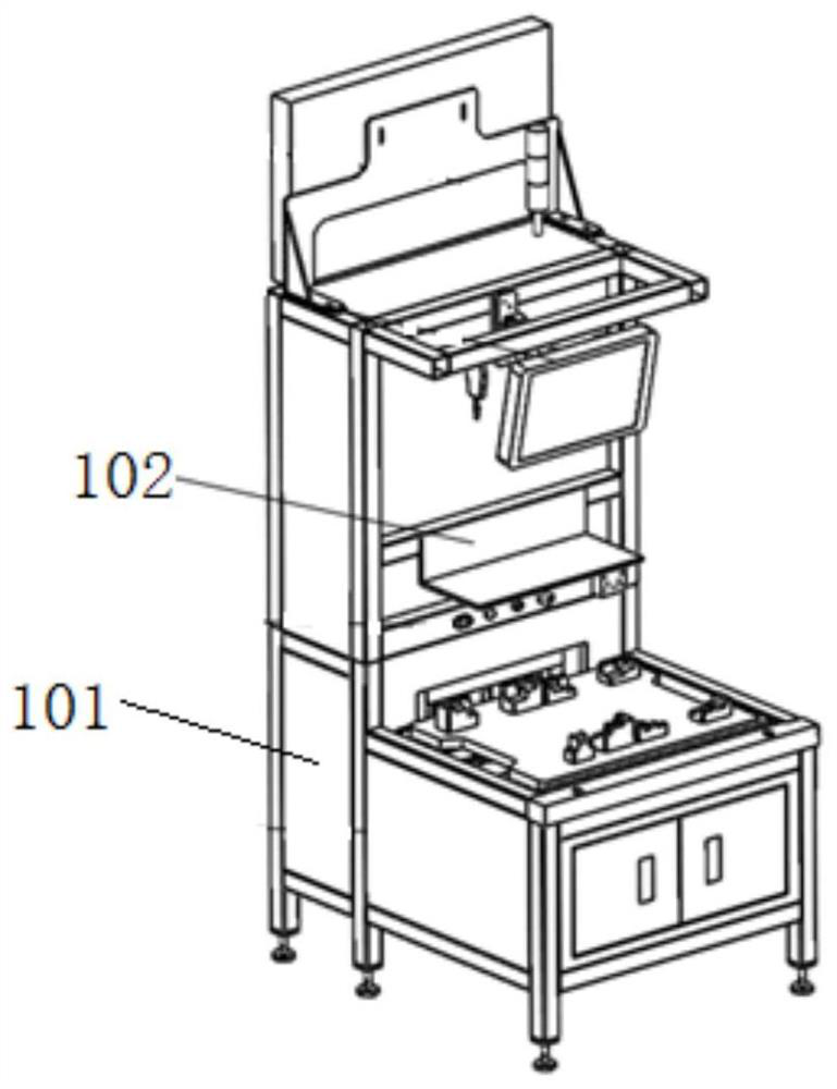 RRU product assembling device and assembling method based on modular design