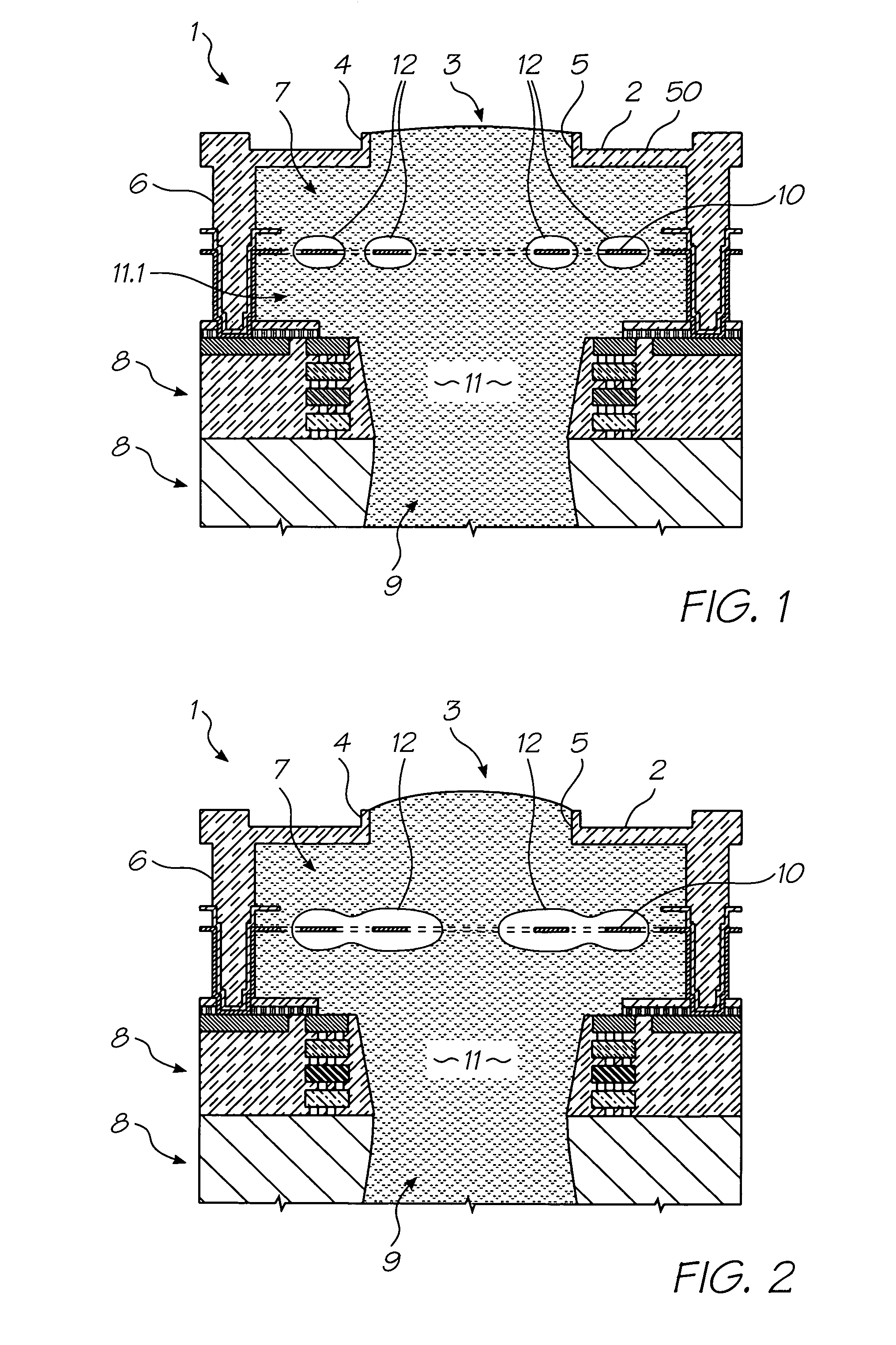 Printhead heaters with small surface area