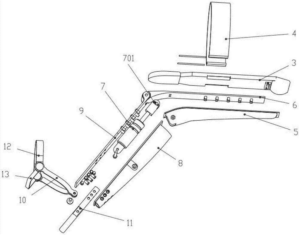 Lower limb assisted exoskeleton based on gravity support