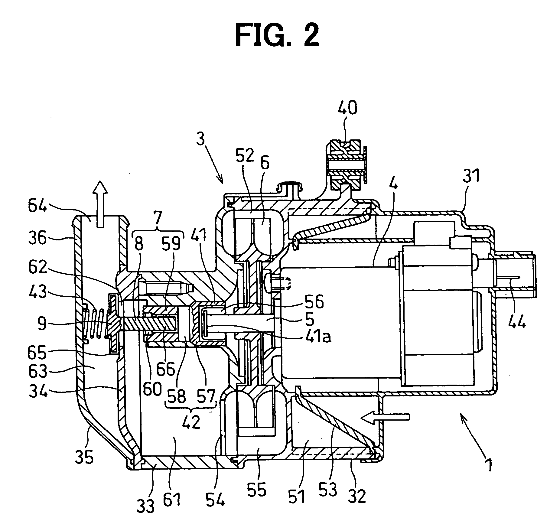 Electric air pump apparatus and evaporation fuel treatment system
