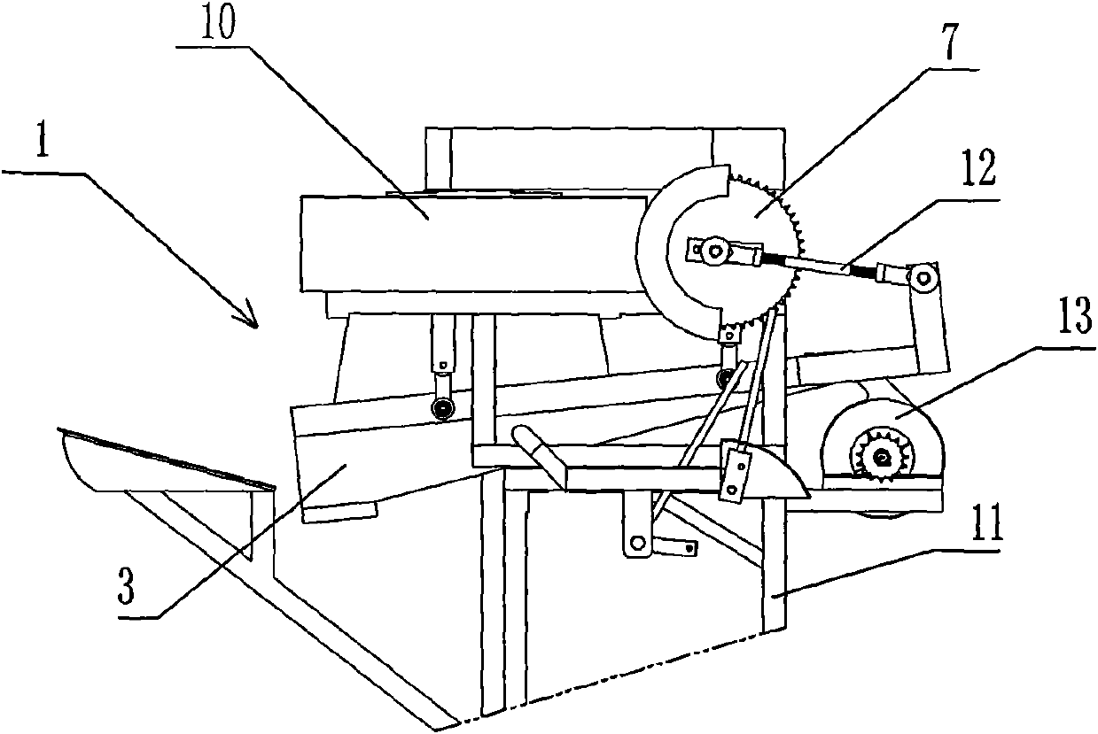 Air suction and air blow-combined separation type grain cleaning device for reaping machine