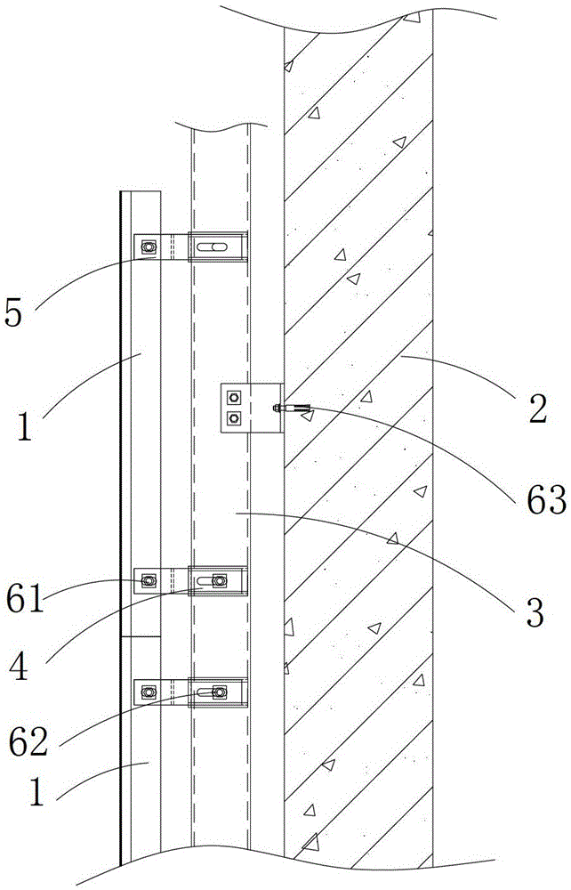 A kind of installation structure of grg veneer