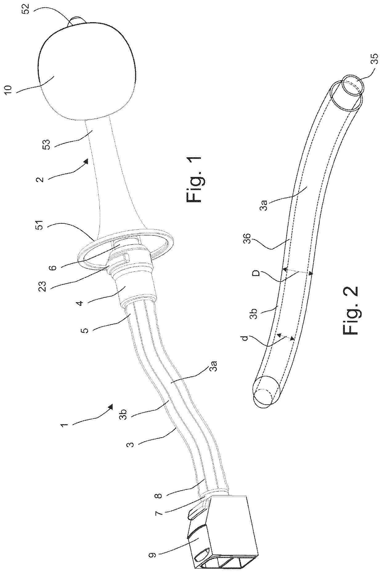 A flexible double lumen tube and a tube coupling system for same