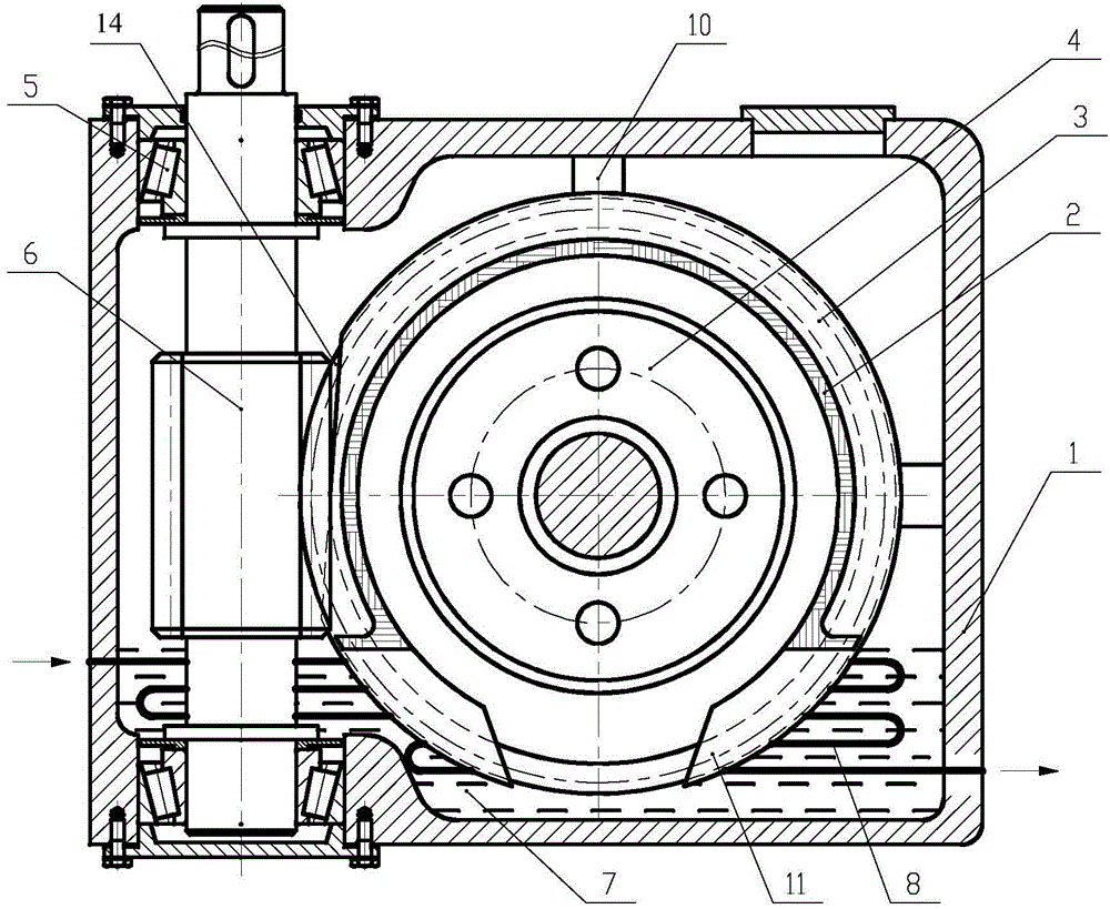 Vertical worm and worm gear mechanism with self-lubricating function