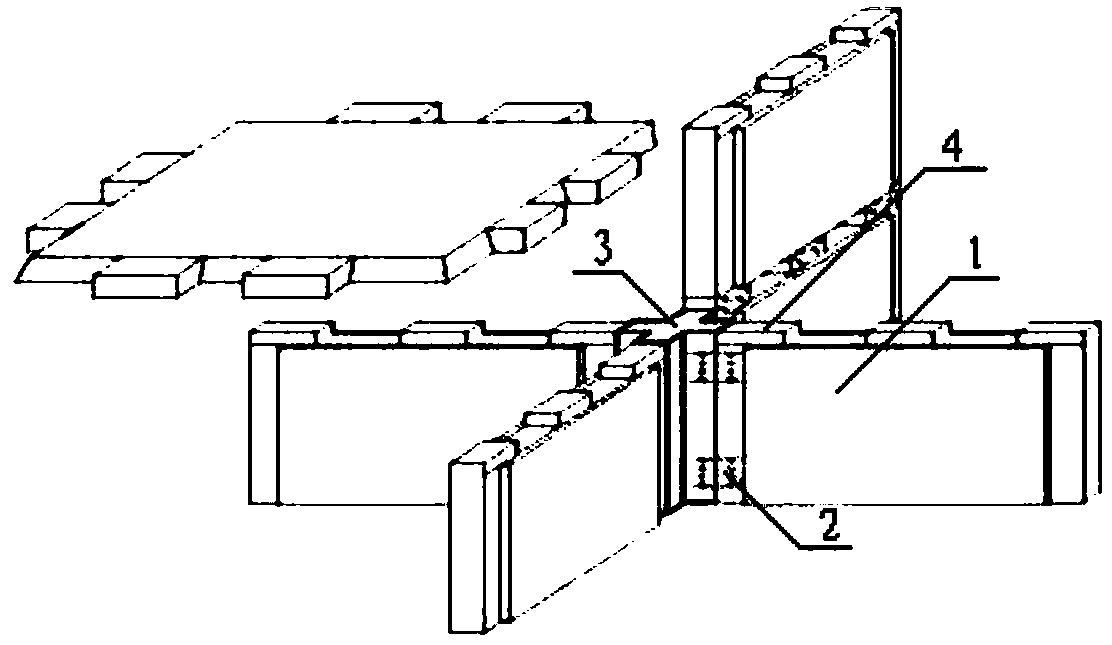 Bolt connecting joint structure of low-rise fabricated composite wall house