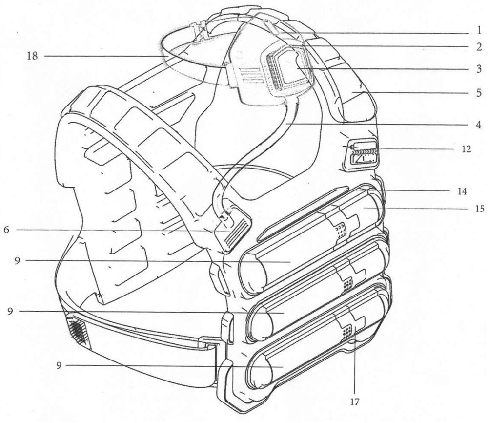 A wearable oxygen self-rescue respirator and method of using the same