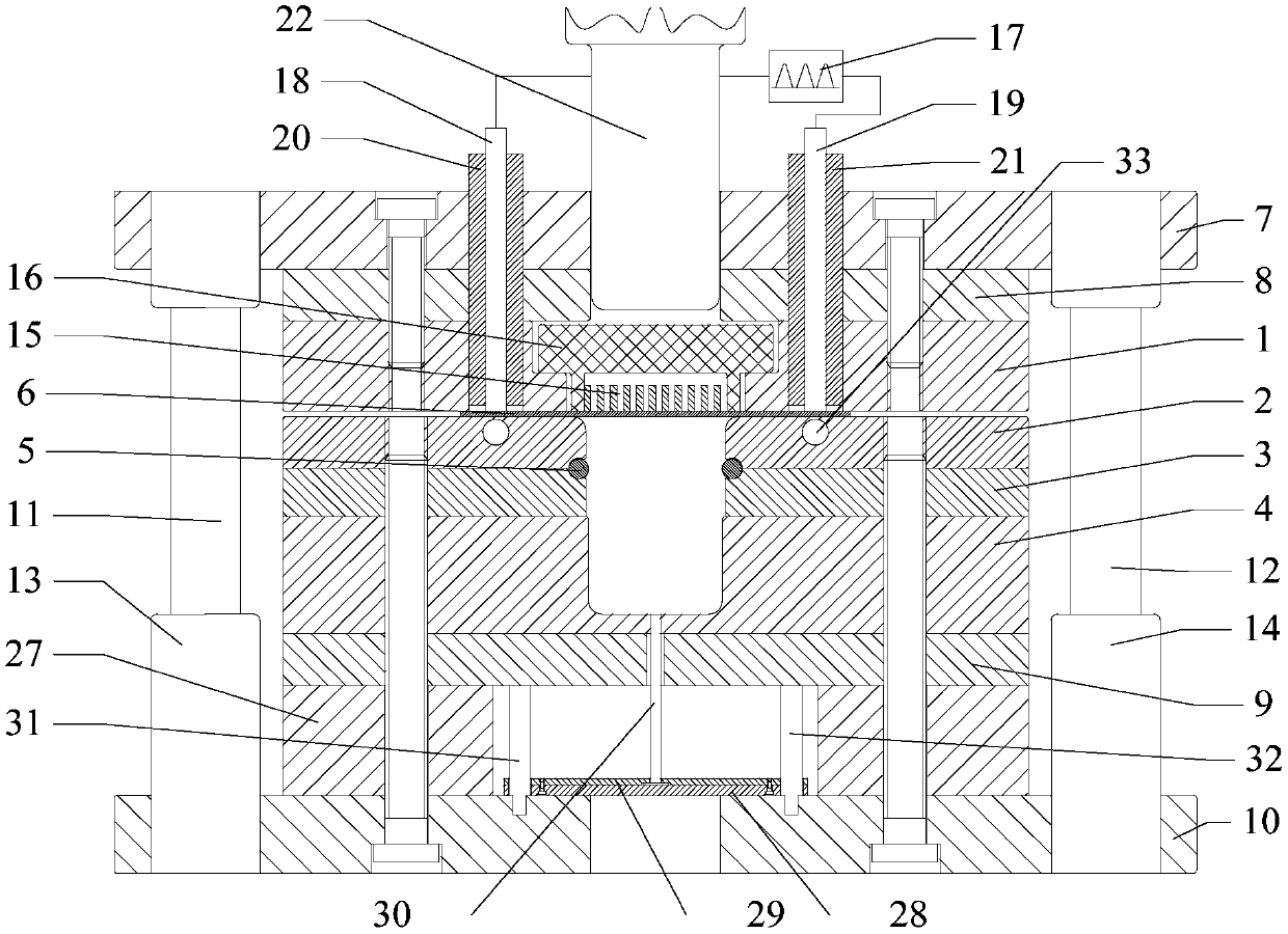 Aluminum alloy battery box composite forming device