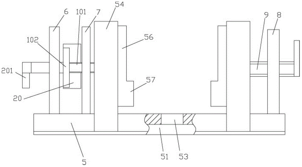 Workpiece clamping device provided with rails with longitudinal moving functions for machine tool