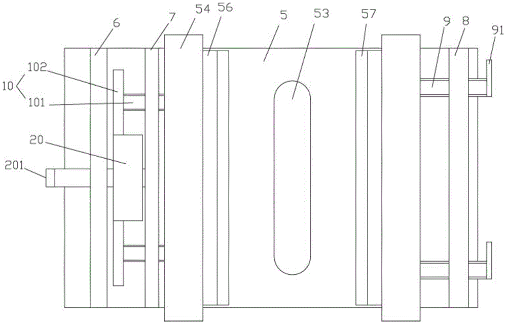 Workpiece clamping device provided with rails with longitudinal moving functions for machine tool