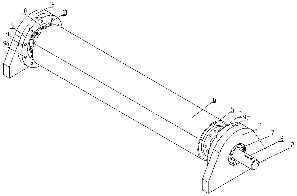 Split type spinning rubber roller capable of being replaced quickly