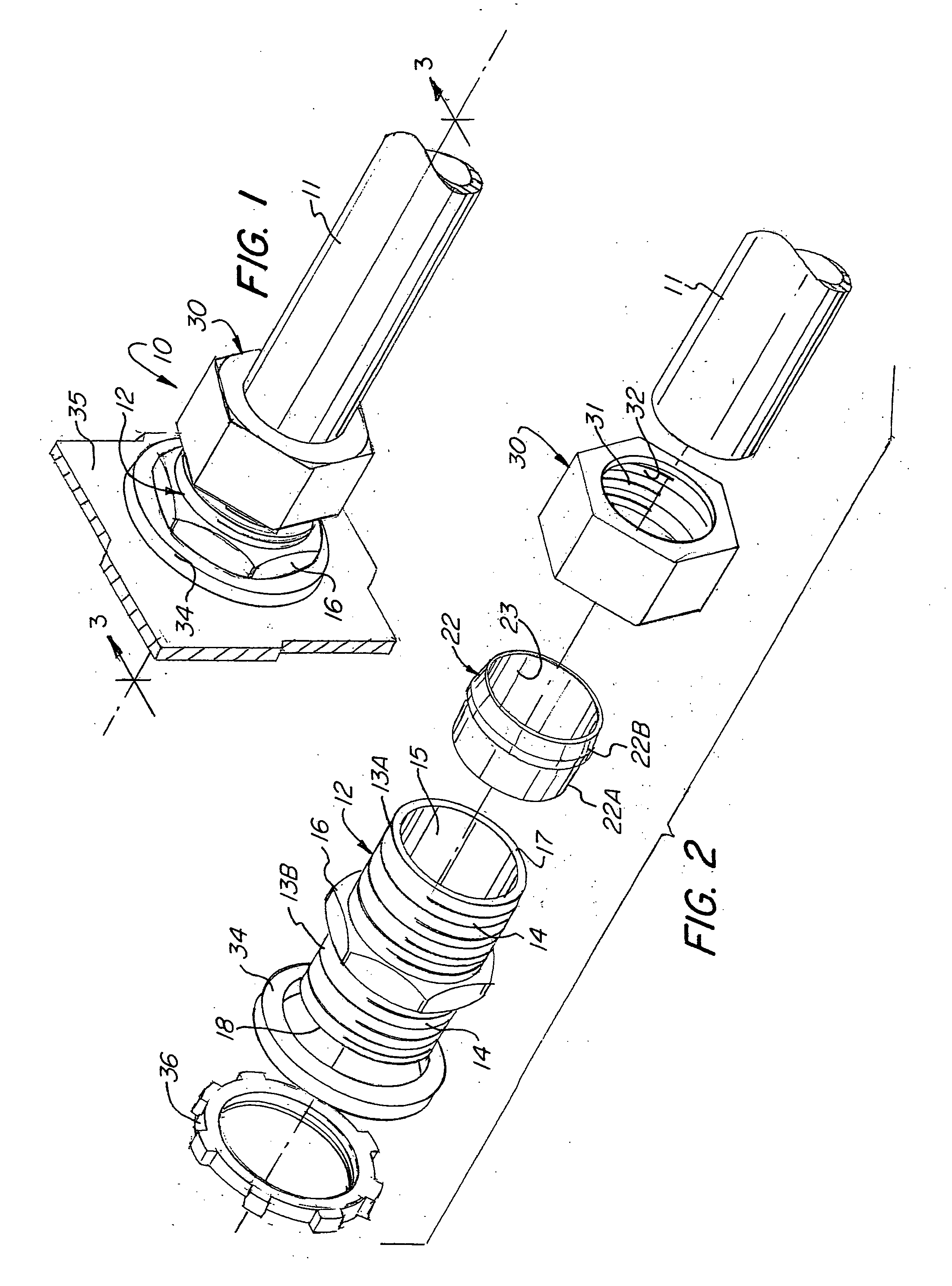 Electrical connection assembly with unitary sealing and compression ring