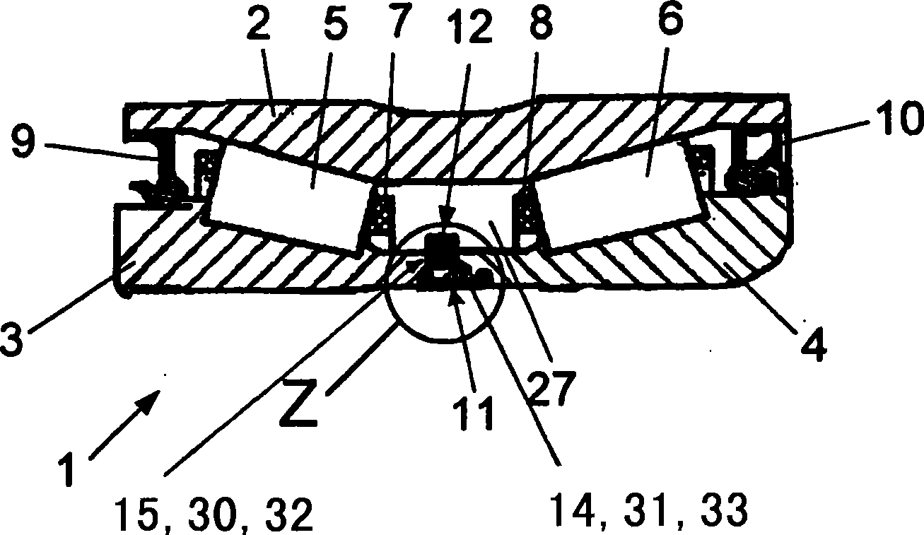Rolling bearing having two inner rings and a seal arrangement for sealing the parting joint between the inner rings