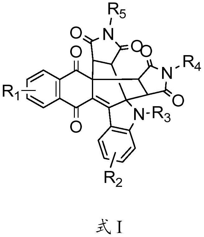 Naphthoquinone multi-fused-ring derivative as well as preparation method and application thereof