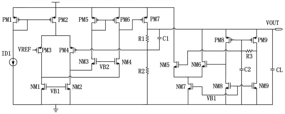 A Fully Integrated Load Pole Compensated Linear Regulator