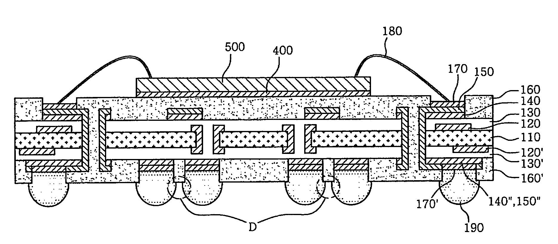 BGA package board and method for manufacturing the same
