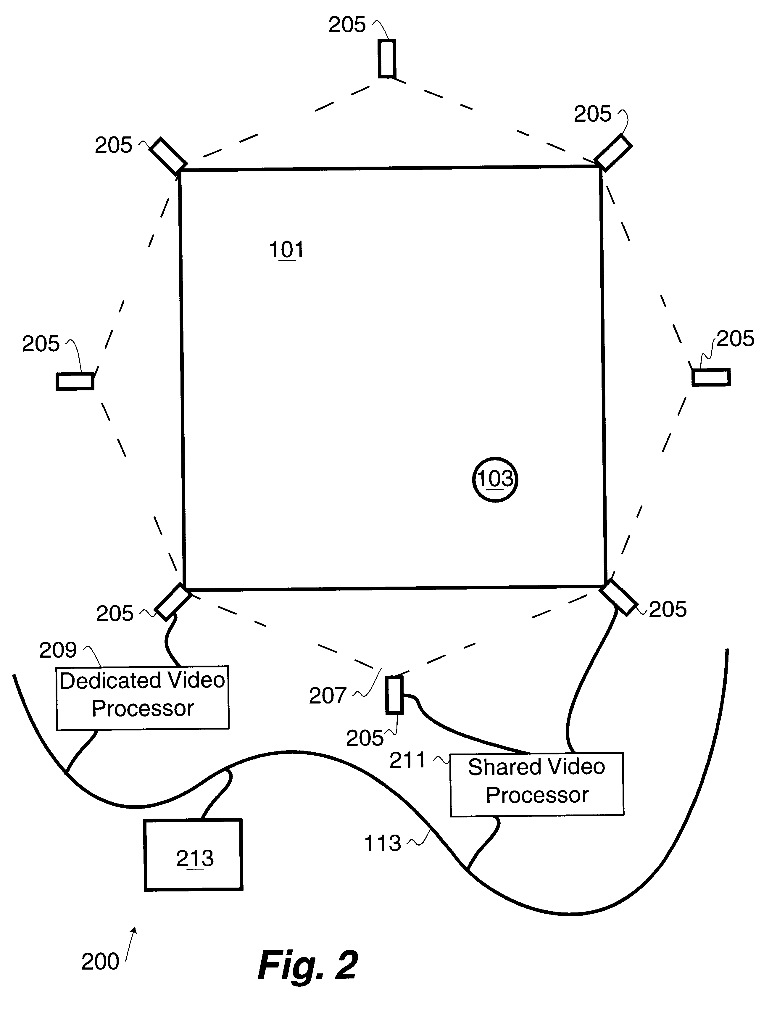 Method and system for generation of multiple viewpoints into a scene viewed by motionless cameras and for presentation of a view path
