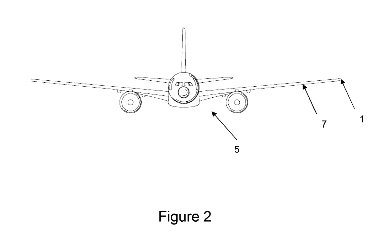 Dual-purpose locking and folding arrangement for an aircraft wing tip device
