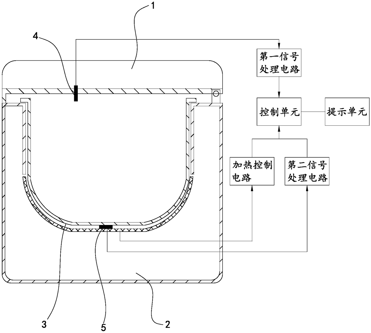 Pressure cooking utensil capable of displaying pressure reduction remaining time