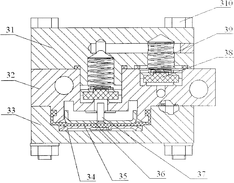 Brake control valve for express rail wagon, and working method for brake control valve