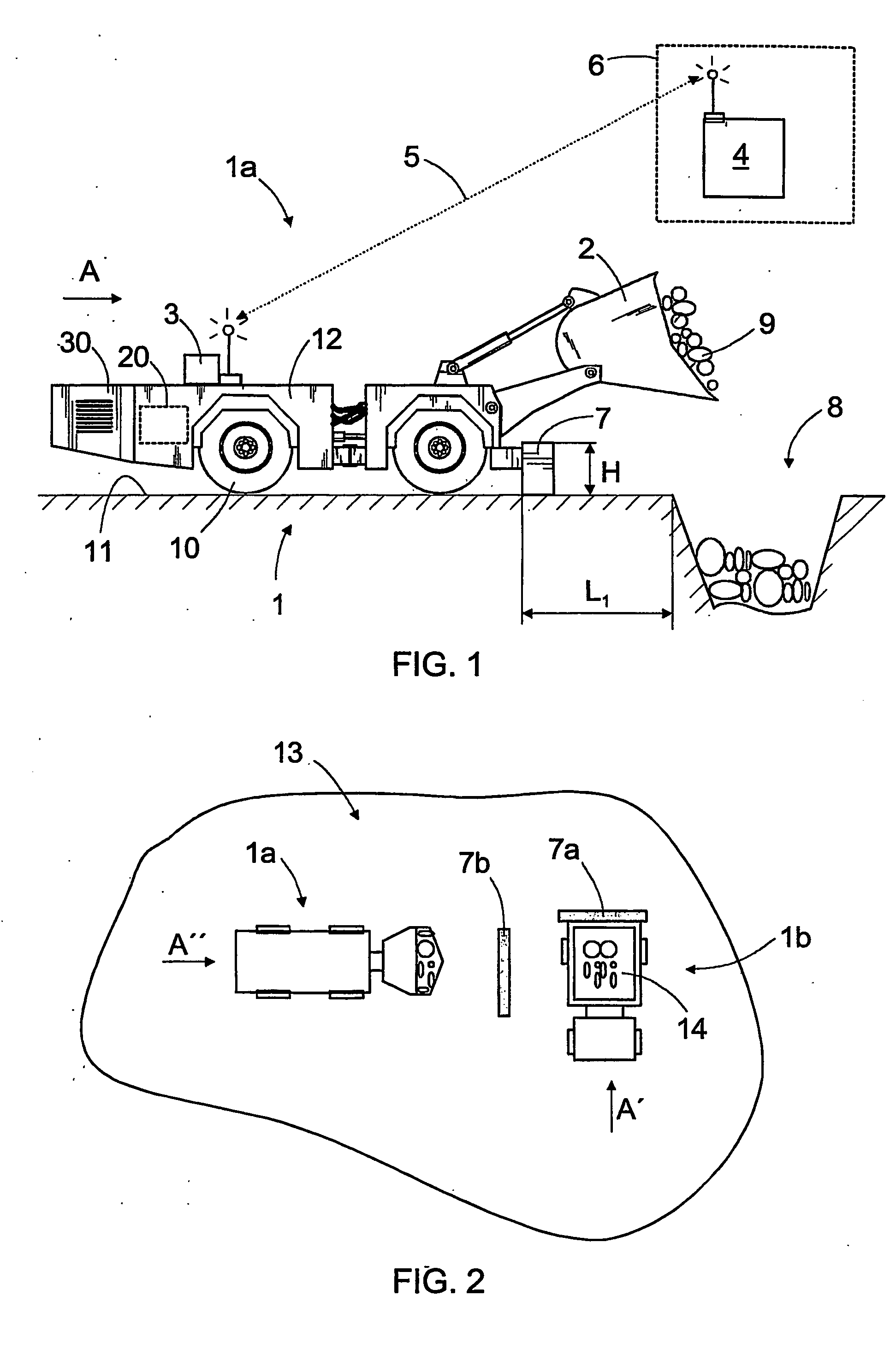 Arrangement in connection with unmanned mine vehicle