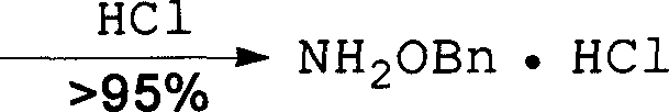 Method for synthesizing benzyloxy amine hydrochloride