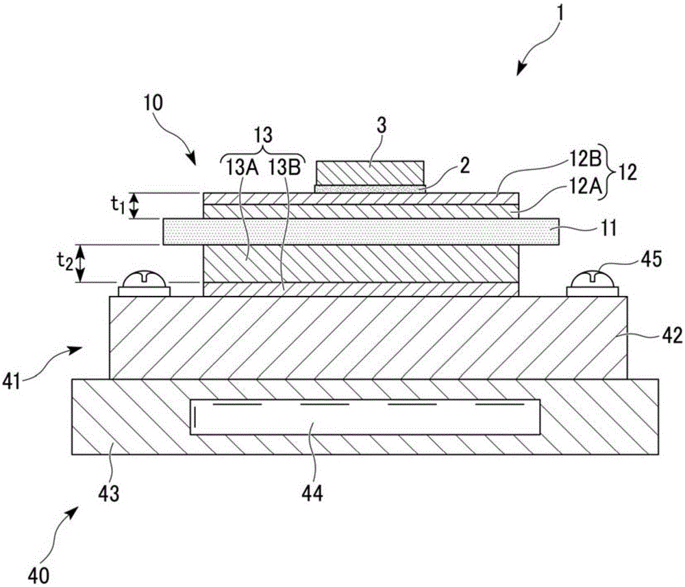 Substrate for power modules, substrate with heat sink for power modules, and power module