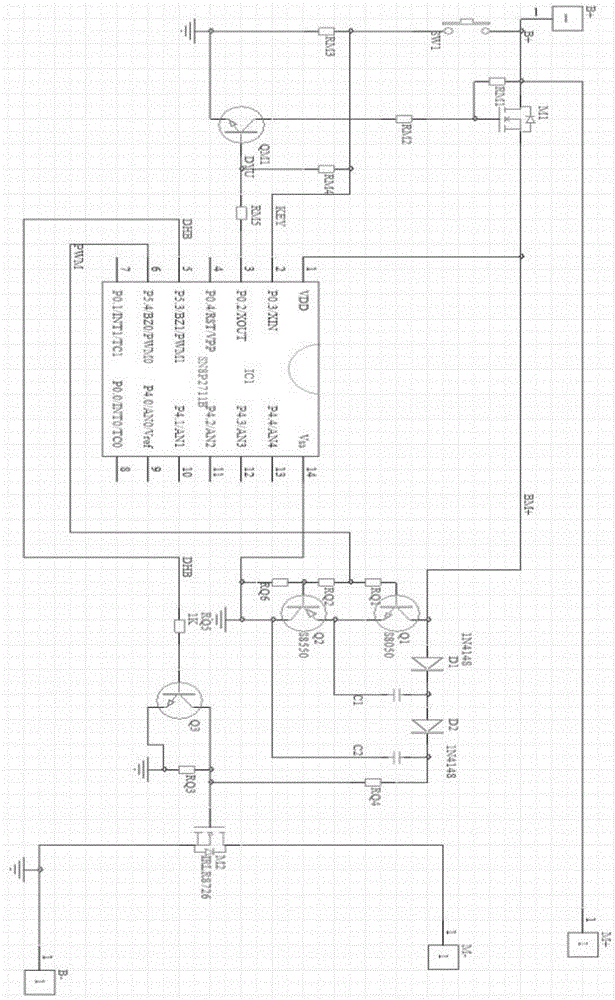 Low-voltage and high-current control circuit