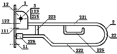 Simple type defecation assisting handrail