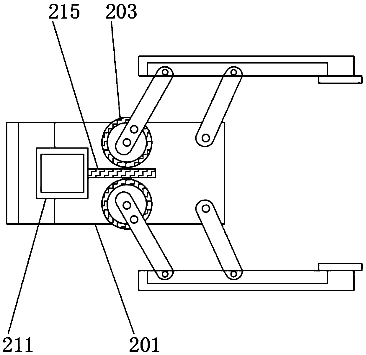 Clamping mechanism for hoisting duct piece