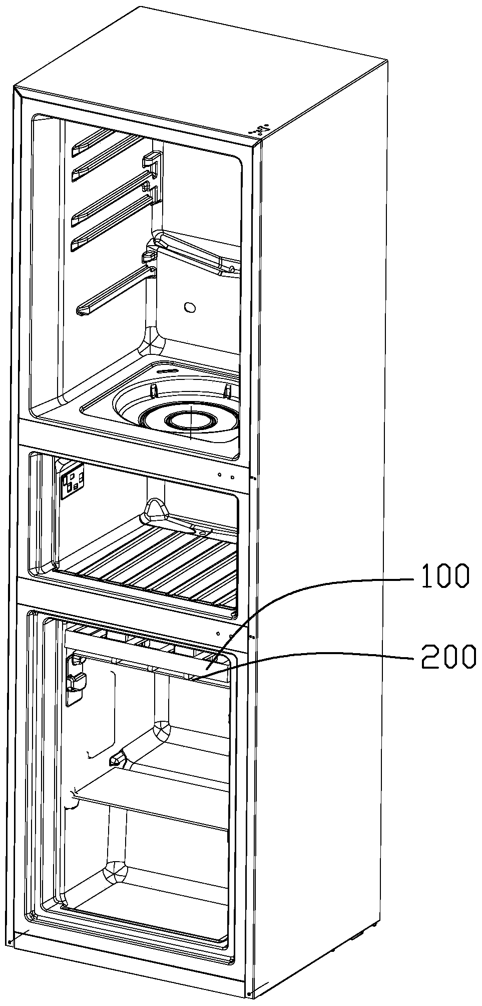 A refrigerator deicing device