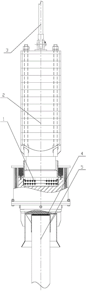 Combined hammer head for hydraulic pile hammer